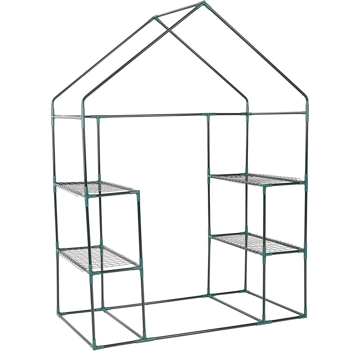 Mini Serre De Jardin Serre À Potager Tente Pour Plantes En PVC Cadre En Fer 3 Étages Transparent 143X73X195Cm