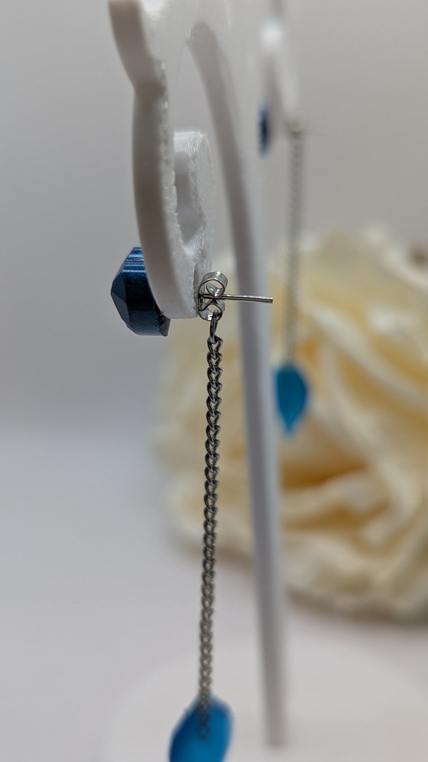 Boucles d’Oreilles Blue Heart Drop