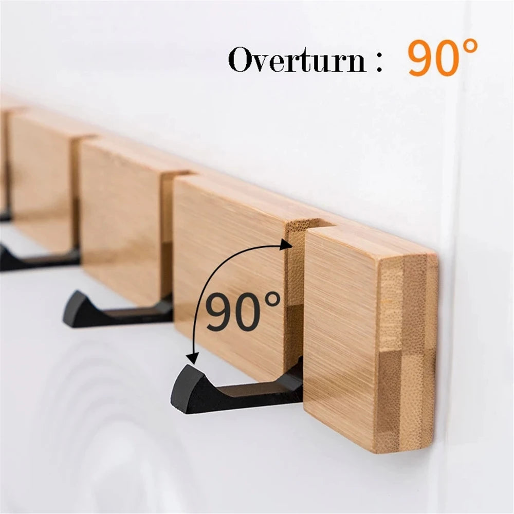 Wall Clothes Hooks Solid Wood Wall Hooks Towel Coat Clothe Racks Hook Shelf Living Room Wall Row Hook Rack Storage Key Holder