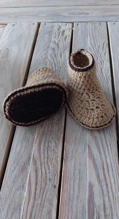 Chaussons Bébé au Crochet – Confort Douillet & Style Naturel