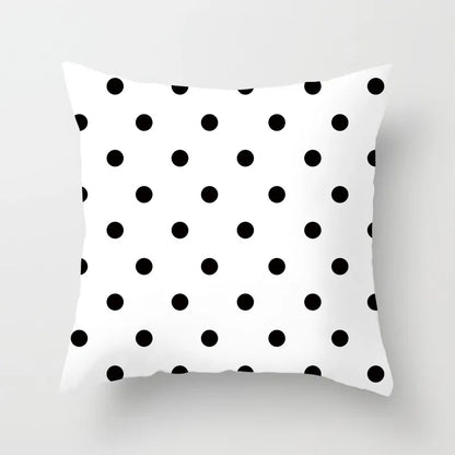 Black and White Geometric Decorative Pillowcases Polyester Throw Pillow Case Striped Geometric Pillowcase Kussensloop