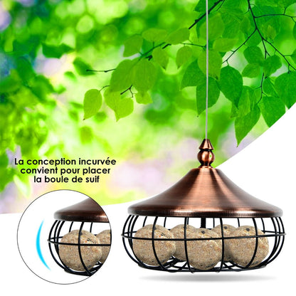 Mangeoire Pour Oiseaux Distributeur De Nourriture Pour Oiseaux Sauvages À Suspendre En Extérieur Pour Boules De Graisse