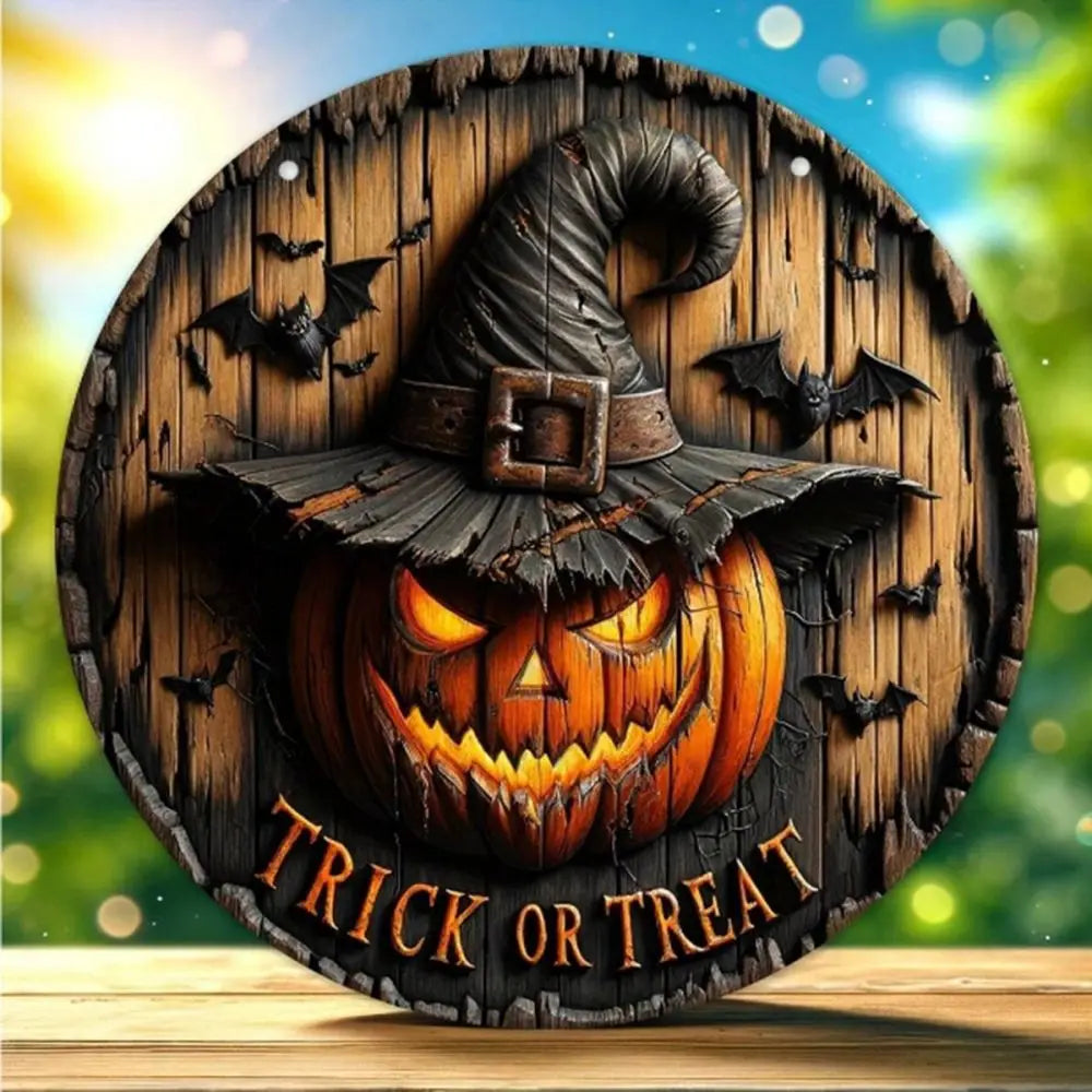 Couronne en bois d'Halloween