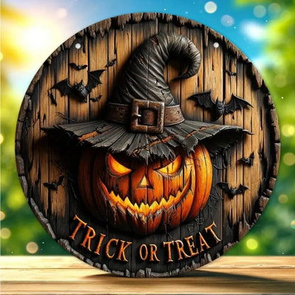 Couronne en bois d'Halloween