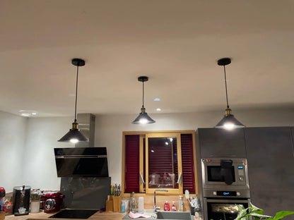 Industrial Retro Iron Pendant Lamp E27 Interior Hanging Light Bedroom Kitchen Restaurant Bar Balcony Black Small Pendant Lamps