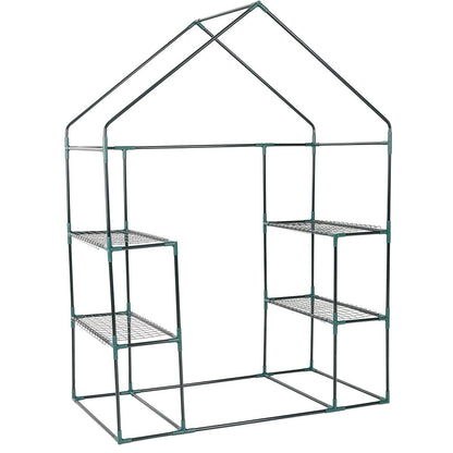 Mini Serre De Jardin Serre À Potager Tente Pour Plantes En PVC Cadre En Fer 3 Étages Transparent 143X73X195Cm