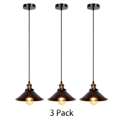 Industrial Retro Iron Pendant Lamp E27 Interior Hanging Light Bedroom Kitchen Restaurant Bar Balcony Black Small Pendant Lamps