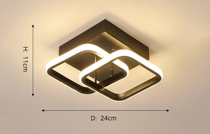 Modern Aisle LED Ceiling Lamp for Corridor Stairs Entrance Attic Square Indoor Lighting Minimalist Style Lights Kitchen Fixtures