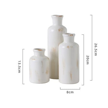 Ceramic Vase Set Nordic Style Decorative Flower Holder Modern Minimalist Home Living Room Tabletop Ornament Art Decoration