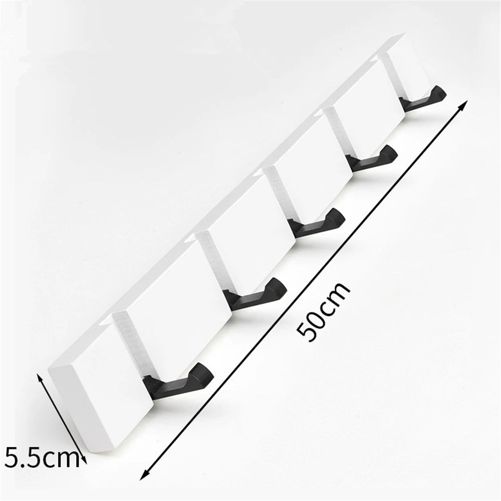 Wall Clothes Hooks Solid Wood Wall Hooks Towel Coat Clothe Racks Hook Shelf Living Room Wall Row Hook Rack Storage Key Holder