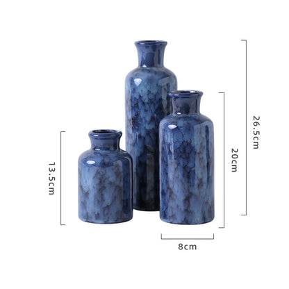 Ceramic Vase Set Nordic Style Decorative Flower Holder Modern Minimalist Home Living Room Tabletop Ornament Art Decoration