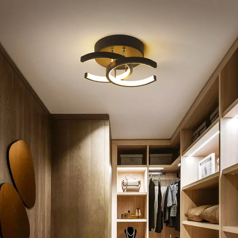 Modern Aisle LED Ceiling Lamp for Corridor Stairs Entrance Attic Square Indoor Lighting Minimalist Style Lights Kitchen Fixtures