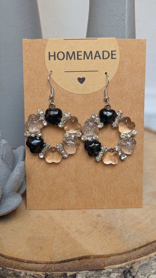 Boucles d’oreilles Cœurs Cristal