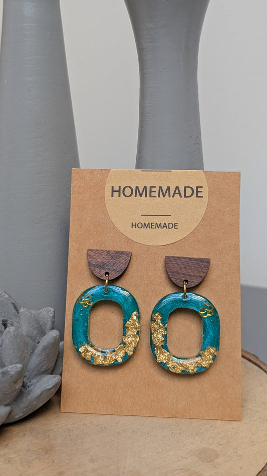 Lac Doré – Résine émeraude et bois