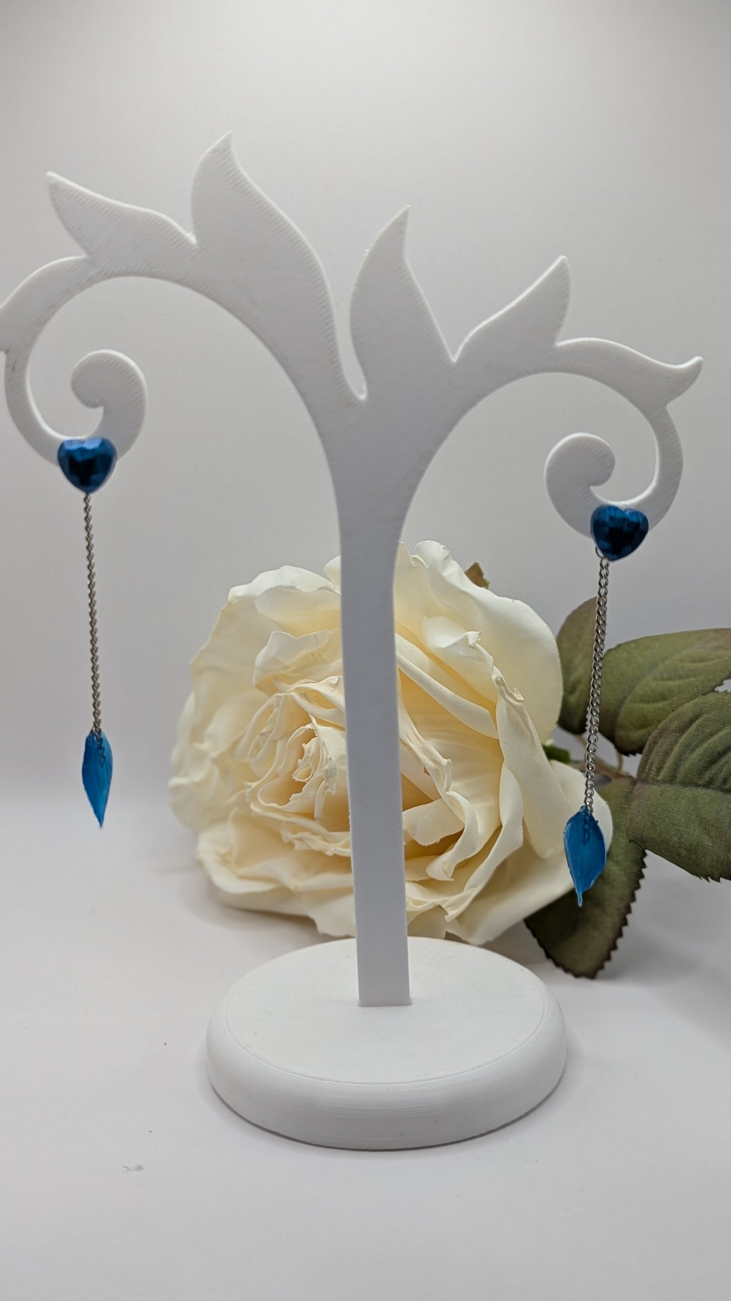 Boucles d’Oreilles Blue Heart Drop