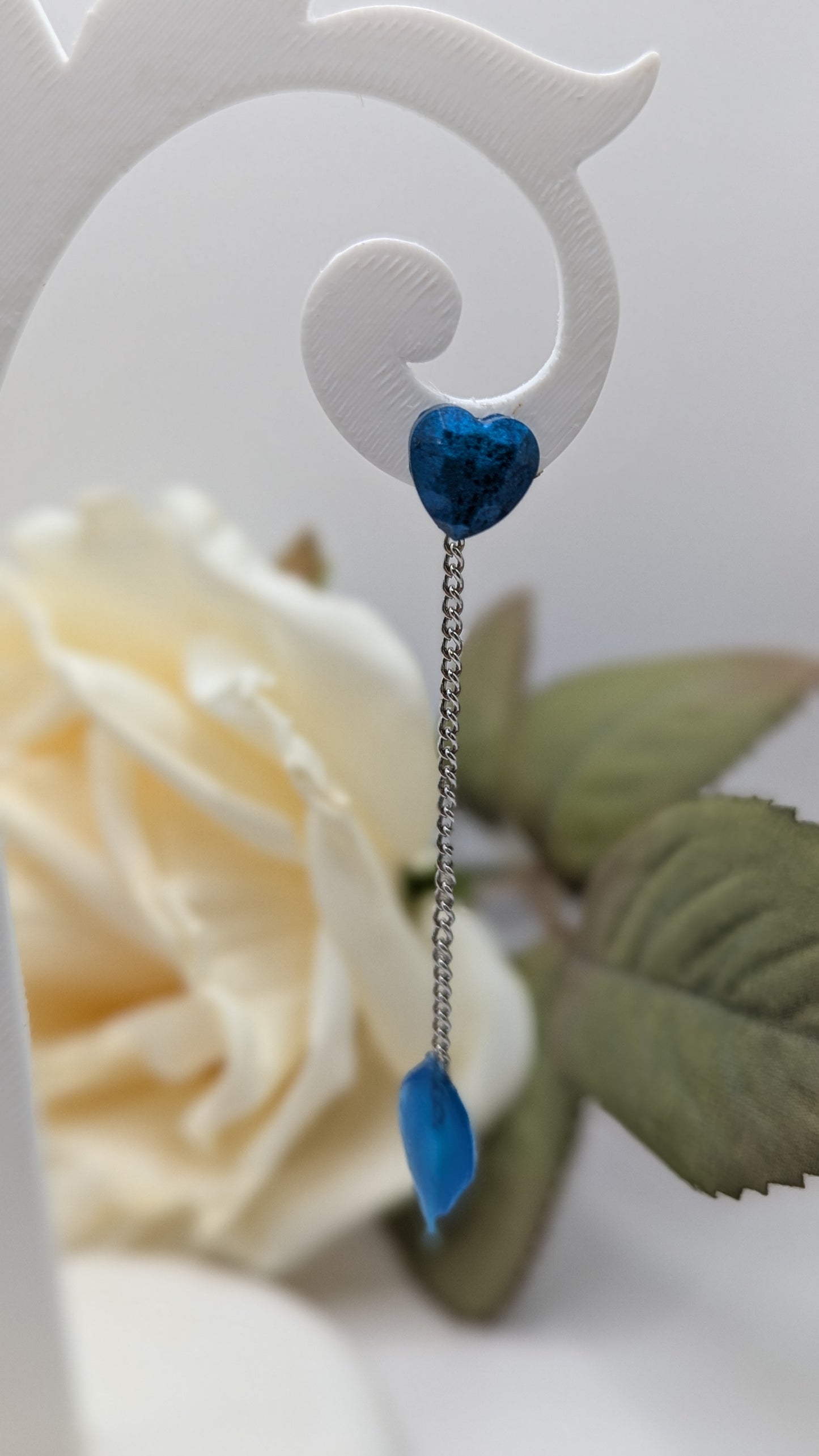 Boucles d’Oreilles Blue Heart Drop