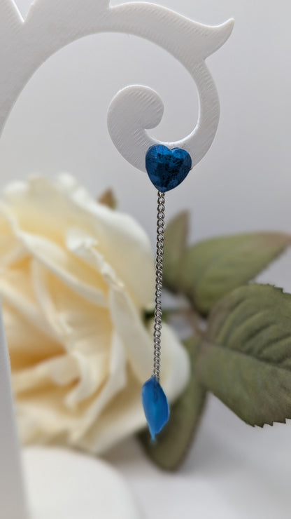 Boucles d’Oreilles Blue Heart Drop