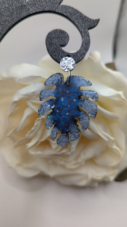 🌿 Boucles d’Oreilles  Monstera Boréale