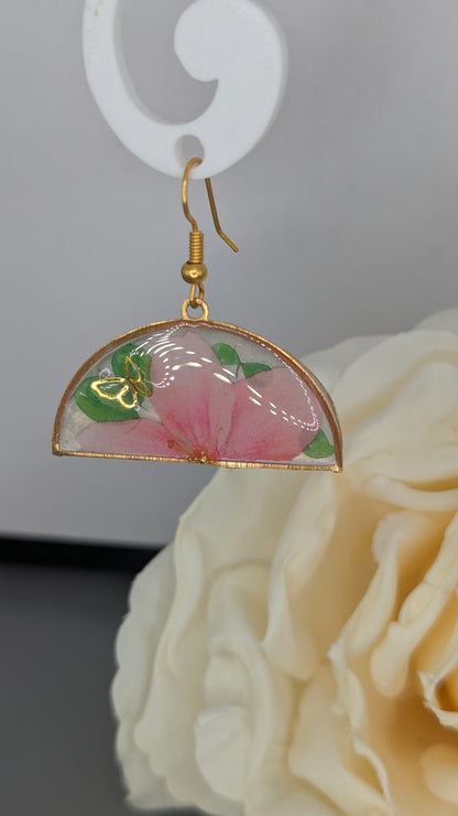 Jardin Secret, Boucles d'oreilles en résine artisanale
