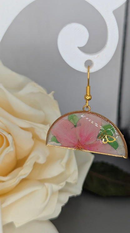 Jardin Secret, Boucles d'oreilles en résine artisanale