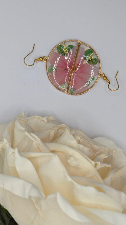 Jardin Secret, Boucles d'oreilles en résine artisanale