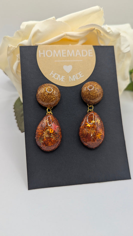 Boucles d’oreilles Automne Cuivré