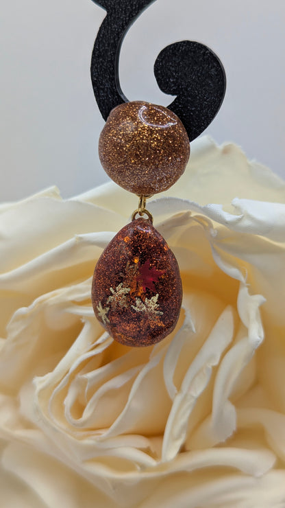 Boucles d’oreilles Automne Cuivré