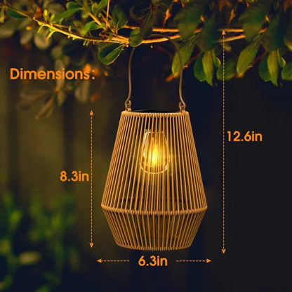1PCS/2PCS Solar Lights,Outdoor Hand Woven Solar Tungsten Filament Lanterns,Suitable for Garden,Courtyard,Villa Landscape Lights