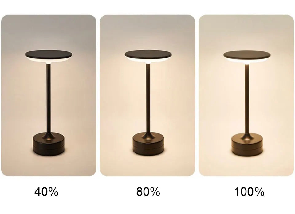 LED Table Lamp Touch Sensor Night Light USB Rechargeable Portable Bedroom Night Light Wireless Reading Lamp Restaurant Hotel Bar