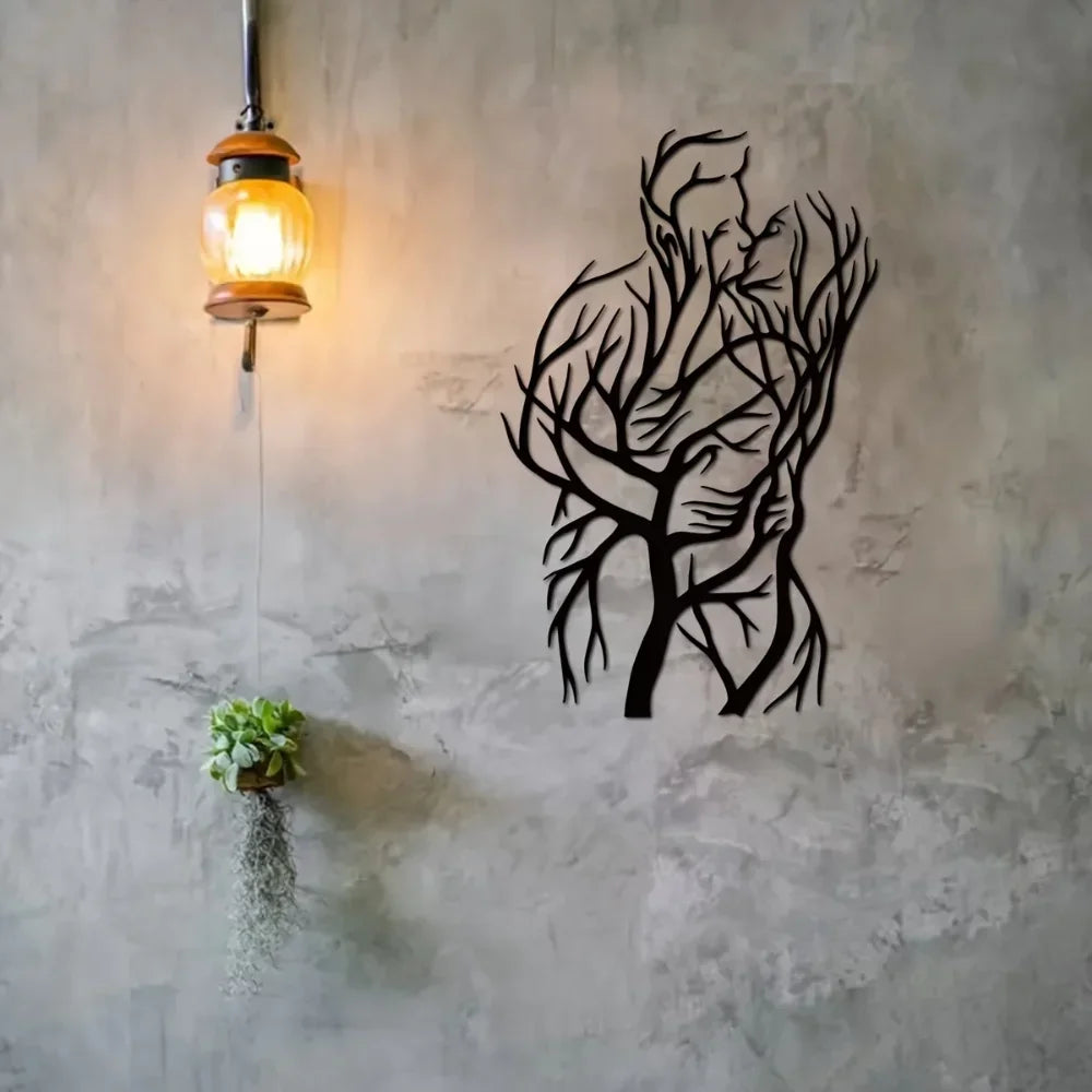 Stylish Metal Tree Wall Art Sculpture - Modern Abstract Design for Home Decor, Wedding Gifts, and Elegant Wall Hanging