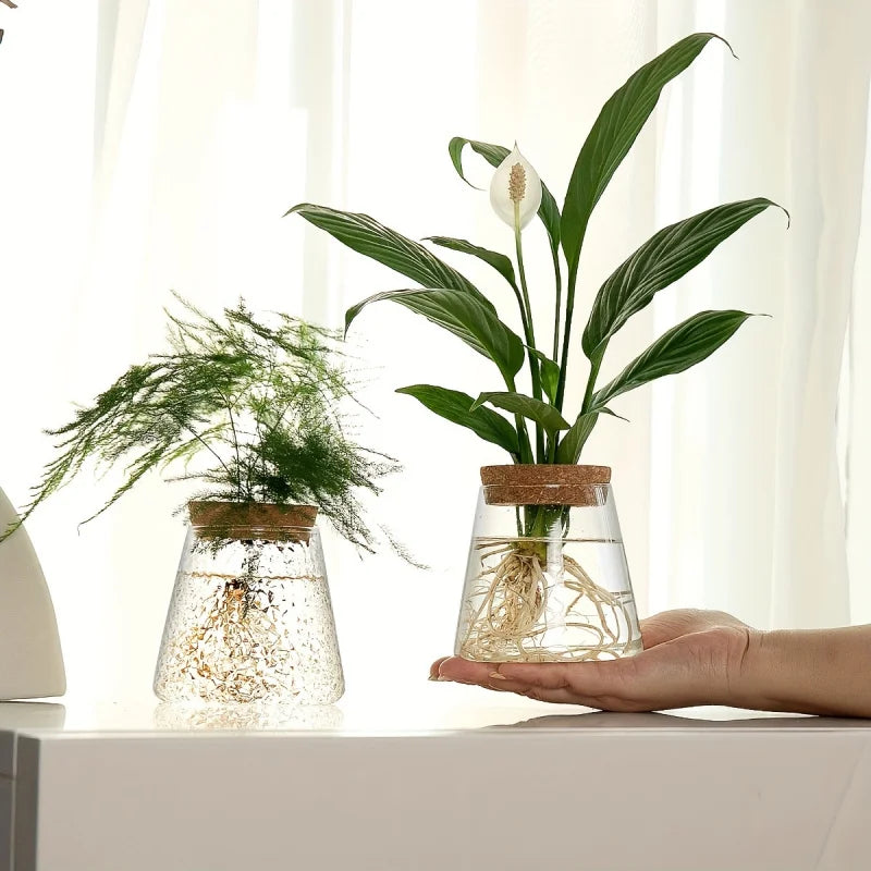 1Pc, Glass Flowerpot Breeding Station Vase Rack Desktop Hydroponic Plant Cuttings Office Home Decoration