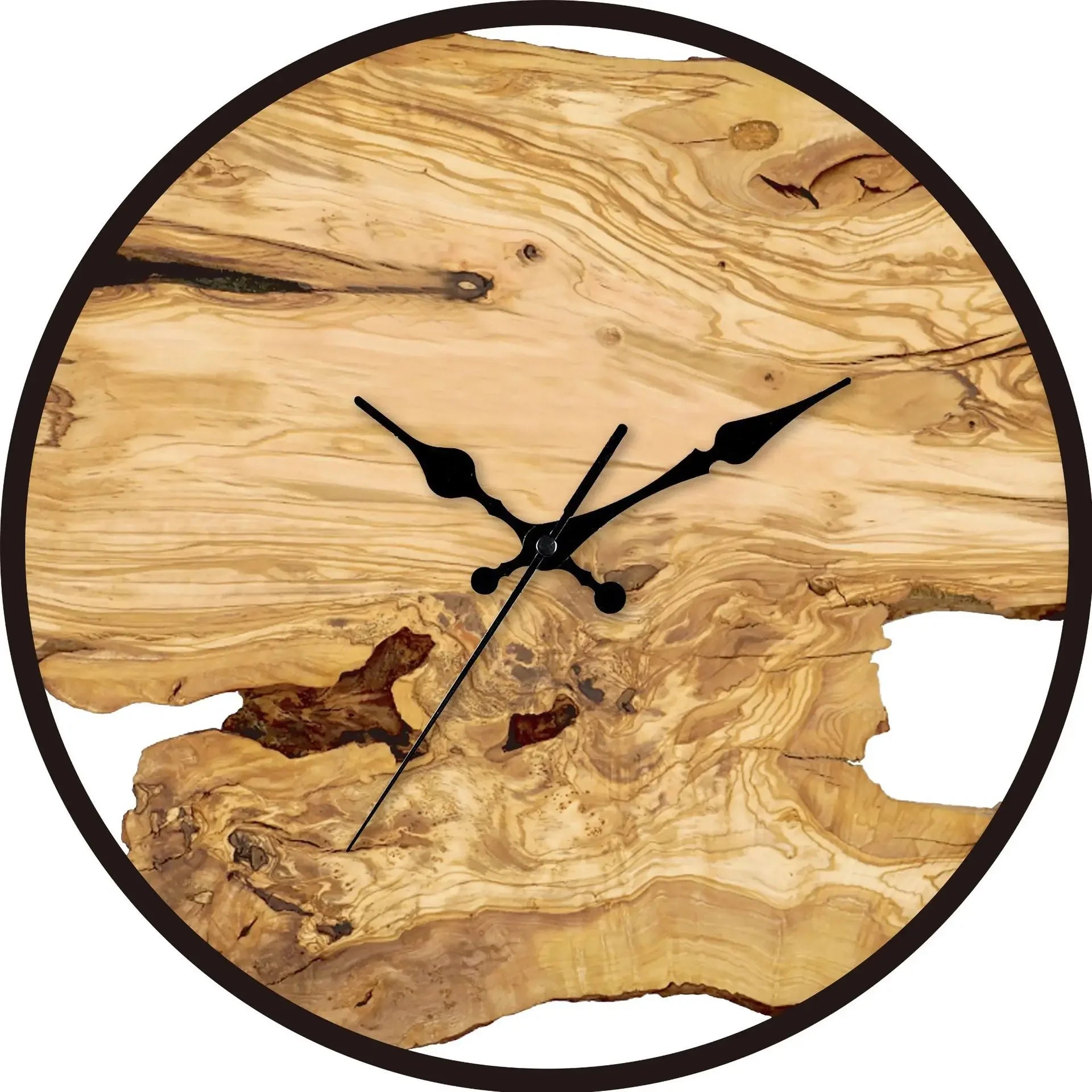 New Transparent Acrylic Wood Grain Wall Clock High Quality Luxury Wall Decoration Clocks for Living Room Bedroom Office Home