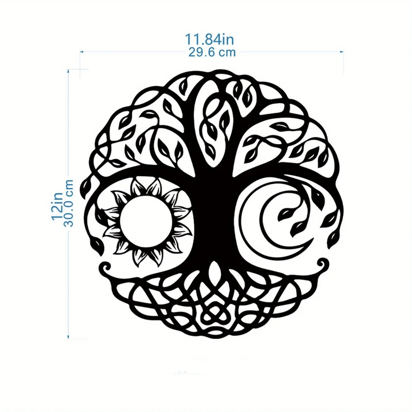 Stunning Metal Tree of Life Wall Decoration - round Iron Art Home Wall Hanging, Perfect Sculpture Gift for Room and Home Decor