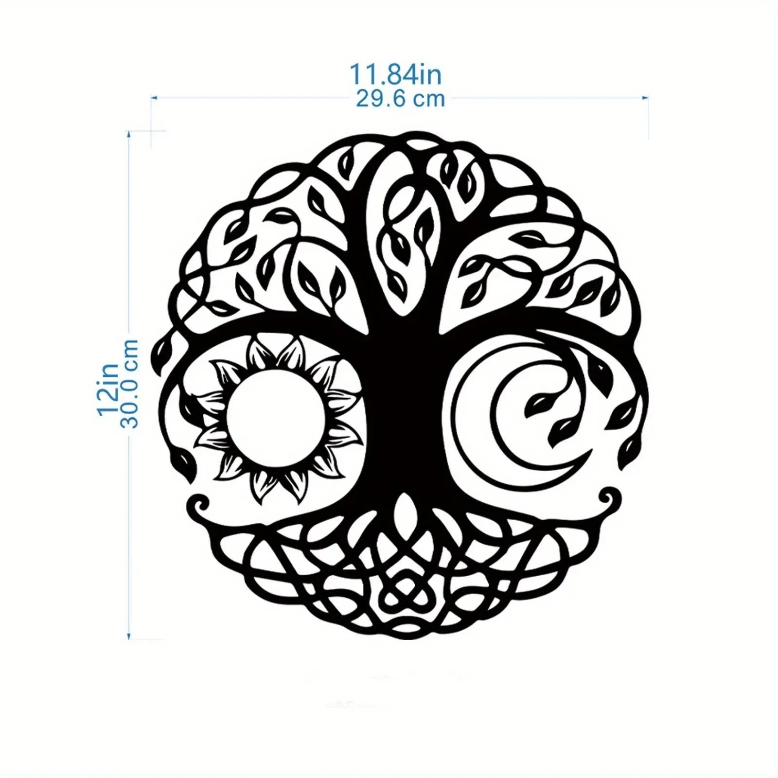 Stunning Metal Tree of Life Wall Decoration - round Iron Art Home Wall Hanging, Perfect Sculpture Gift for Room and Home Decor