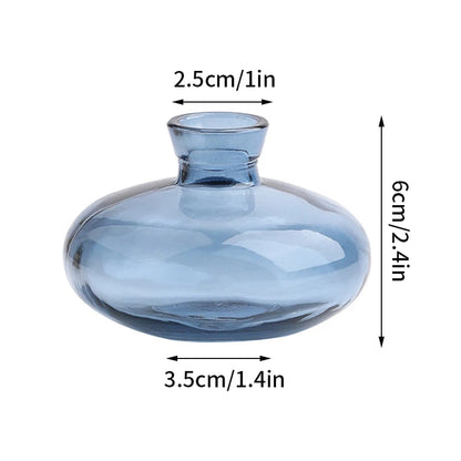Brown Retro Glass Vase Plant Flowers Bottle Flower Arrangement Hydroponic Terrarium Desktop Vase Creative Home Decor Flower Pot