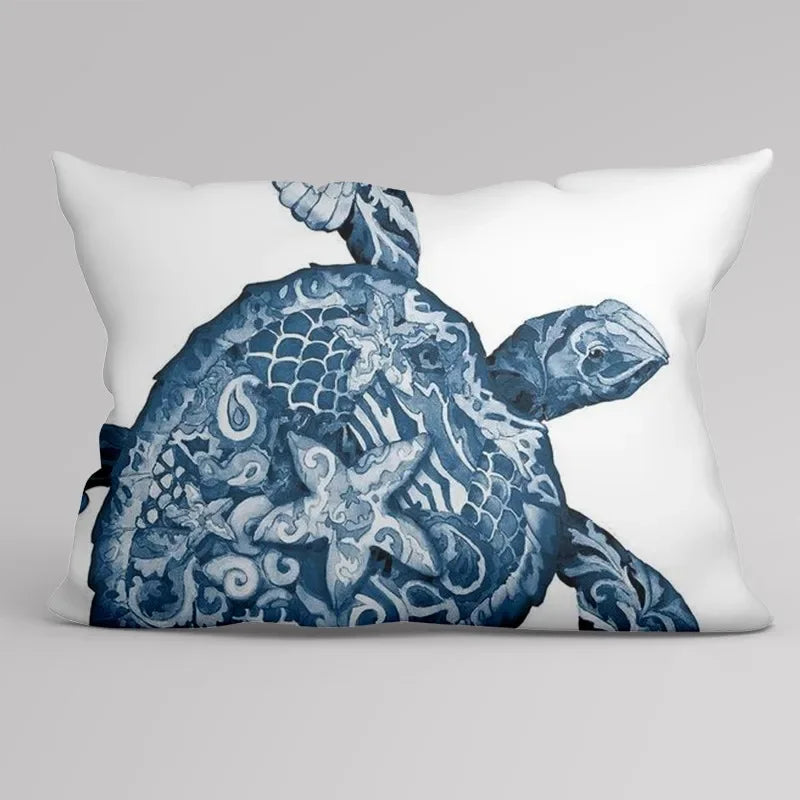 Autumn Home Decoration Throwing Pillow Case Sofa Cushion Cover 45X45Cm 45 * 45 50X50 40X40 Ocean Elements Living Room Aesthetics