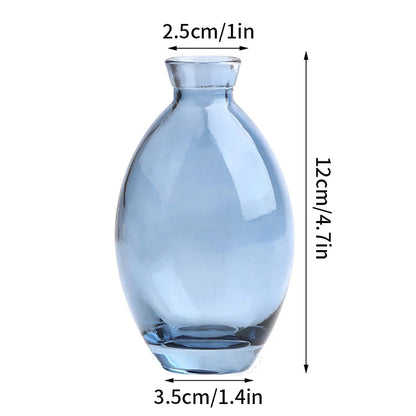 Brown Retro Glass Vase Plant Flowers Bottle Flower Arrangement Hydroponic Terrarium Desktop Vase Creative Home Decor Flower Pot