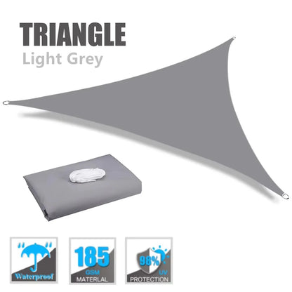 7M/5M/3M/2M Large Triangle Waterproof Sun Shade Sail Canopy for Outdoor Garden Patio Awning Tents Pool Sunshade Cloth