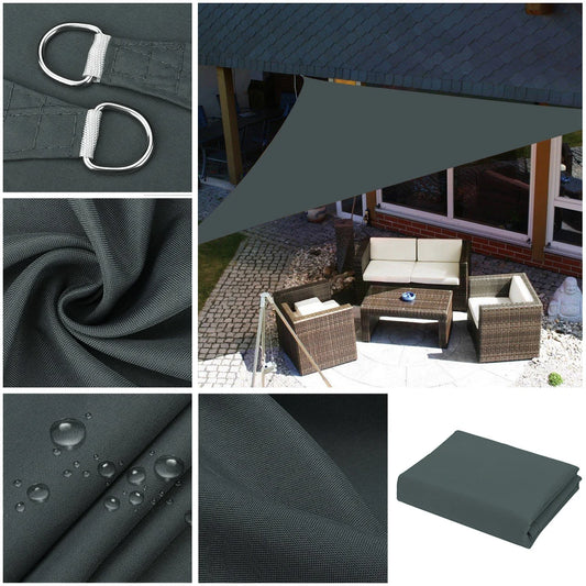 7M/5M/3M/2M Large Triangle Waterproof Sun Shade Sail Canopy for Outdoor Garden Patio Awning Tents Pool Sunshade Cloth