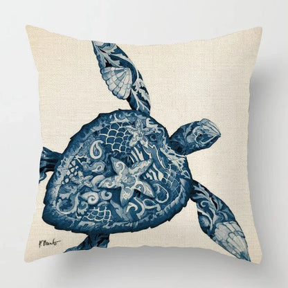 Autumn Home Decoration Throwing Pillow Case Sofa Cushion Cover 45X45Cm 45 * 45 50X50 40X40 Ocean Elements Living Room Aesthetics