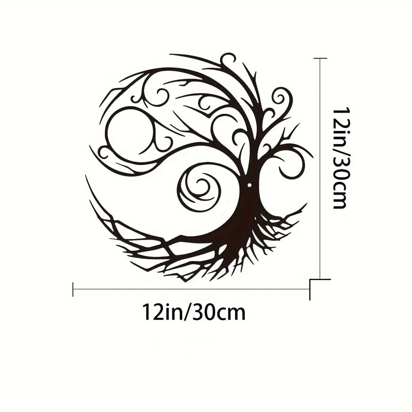 Stunning Metal Tree of Life Wall Decoration - round Iron Art Home Wall Hanging, Perfect Sculpture Gift for Room and Home Decor