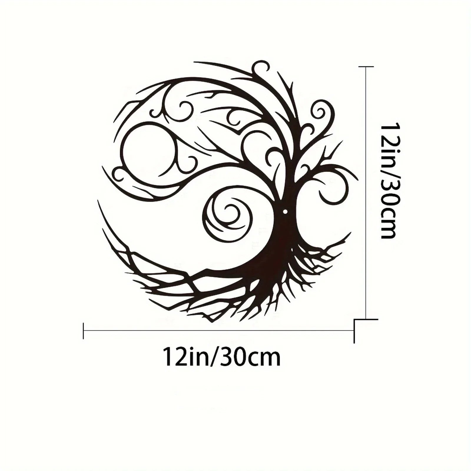 Stunning Metal Tree of Life Wall Decoration - round Iron Art Home Wall Hanging, Perfect Sculpture Gift for Room and Home Decor