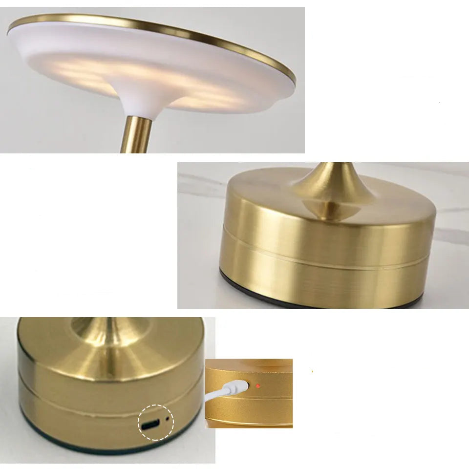 LED Table Lamp Touch Sensor Night Light USB Rechargeable Portable Bedroom Night Light Wireless Reading Lamp Restaurant Hotel Bar
