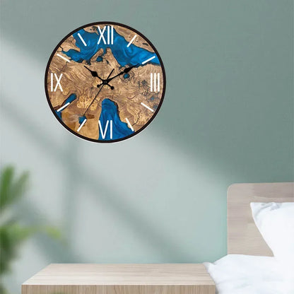 New Transparent Acrylic Wood Grain Wall Clock High Quality Luxury Wall Decoration Clocks for Living Room Bedroom Office Home
