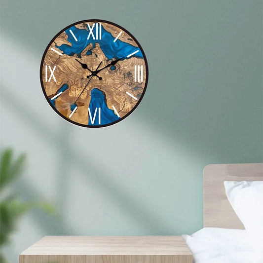 New Transparent Acrylic Wood Grain Wall Clock High Quality Luxury Wall Decoration Clocks for Living Room Bedroom Office Home