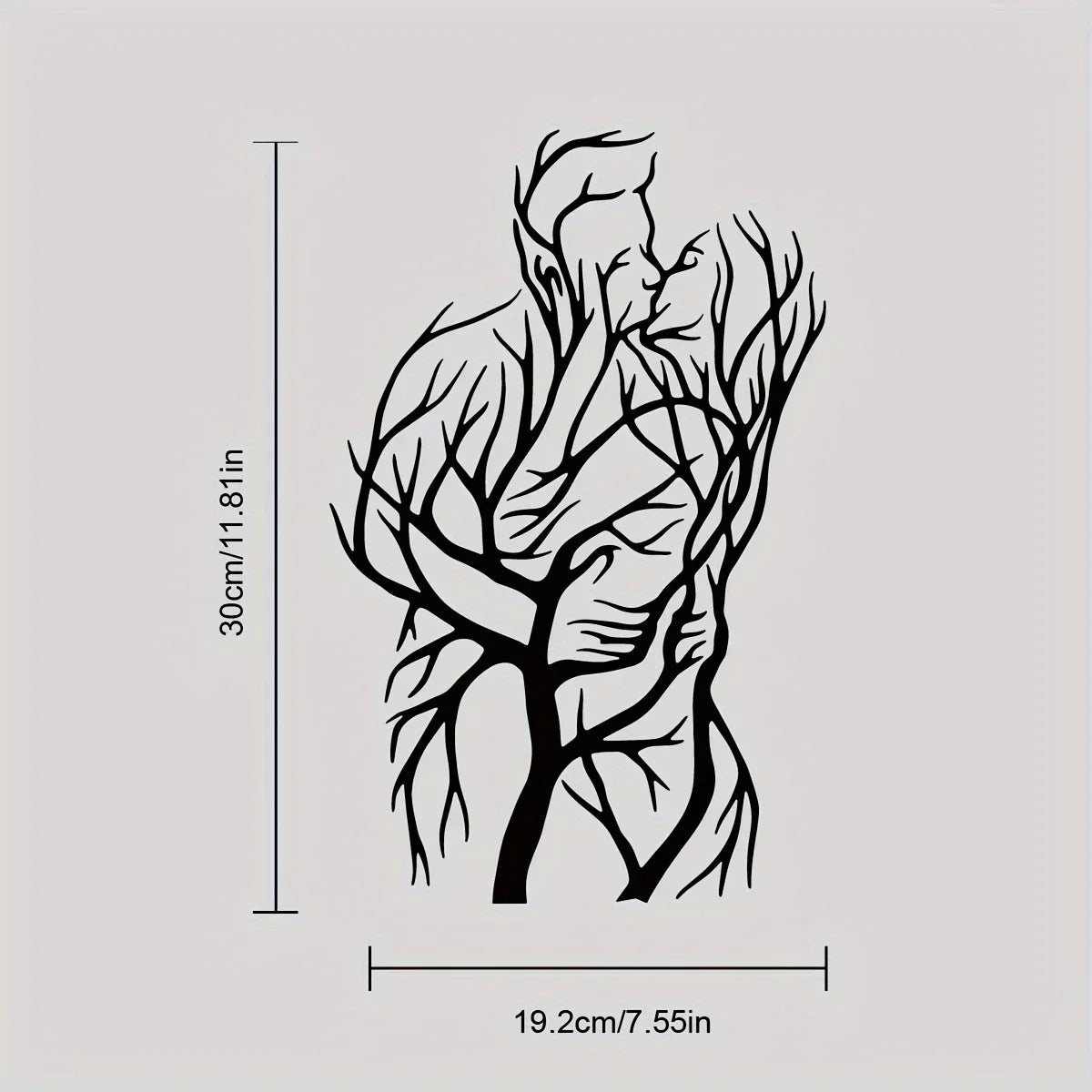 Stylish Metal Tree Wall Art Sculpture - Modern Abstract Design for Home Decor, Wedding Gifts, and Elegant Wall Hanging