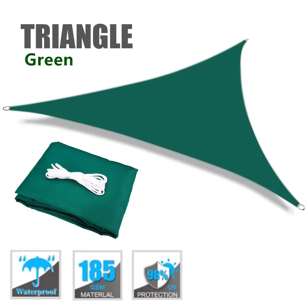 7M/5M/3M/2M Large Triangle Waterproof Sun Shade Sail Canopy for Outdoor Garden Patio Awning Tents Pool Sunshade Cloth