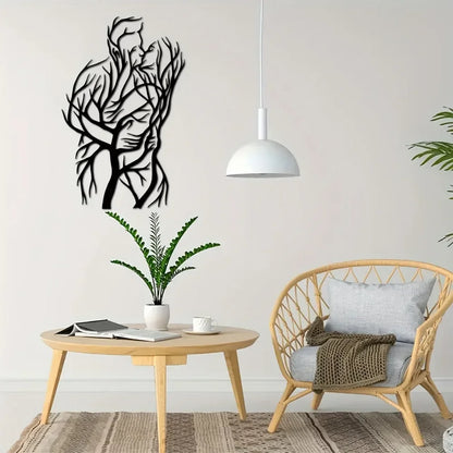 Stylish Metal Tree Wall Art Sculpture - Modern Abstract Design for Home Decor, Wedding Gifts, and Elegant Wall Hanging