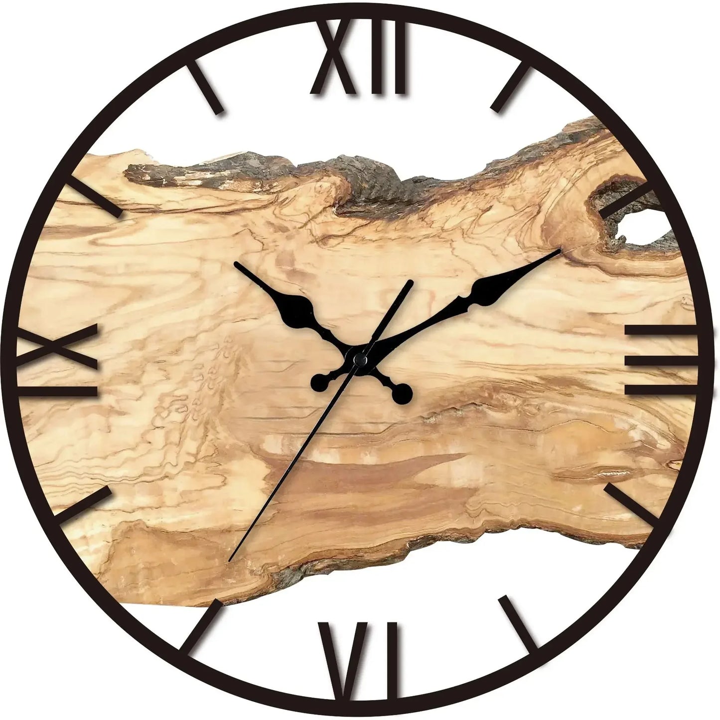 New Transparent Acrylic Wood Grain Wall Clock High Quality Luxury Wall Decoration Clocks for Living Room Bedroom Office Home