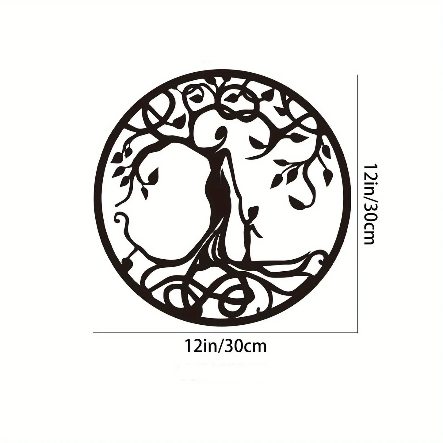 Stunning Metal Tree of Life Wall Decoration - round Iron Art Home Wall Hanging, Perfect Sculpture Gift for Room and Home Decor
